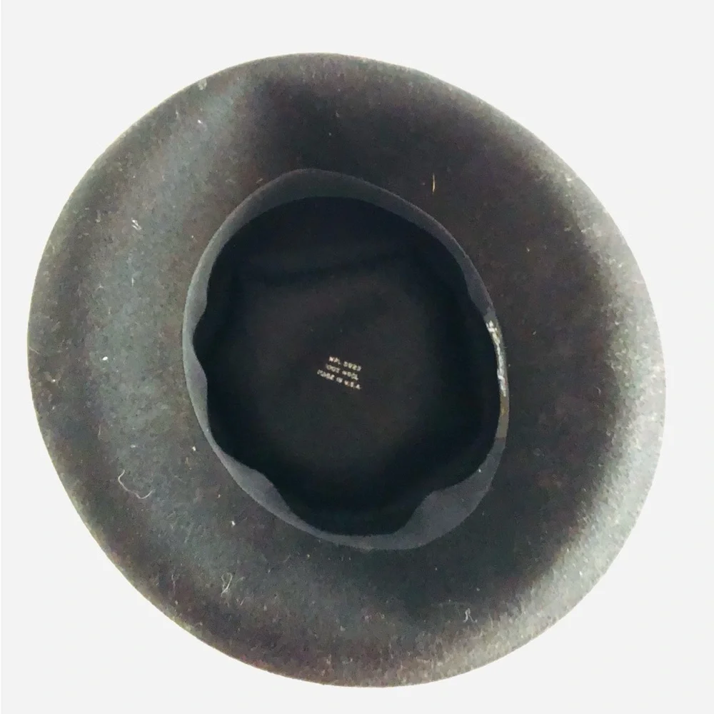 VTG Deborah NY Wool Fedora with Leopard Print Velvet Band - Picture 7 of 7